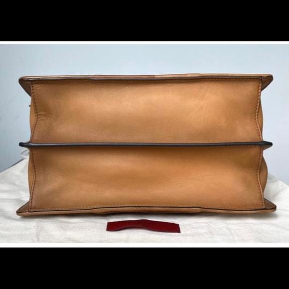 Medium Uptown Rockstud Brown Linen and
Burnished Calfskin Leather Tote - Picture 5 of 12